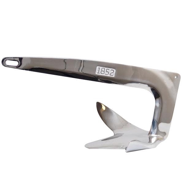 1852, M-Anker Edelstahl AISI 316, 15 kg, max 40 ft, 420 mm x 330 mm x 630 mm, Schäkelloch 12x34 mm