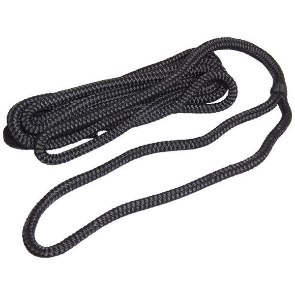 Robline fortøjningstov i sort, flettet design, 20mm x 14m.