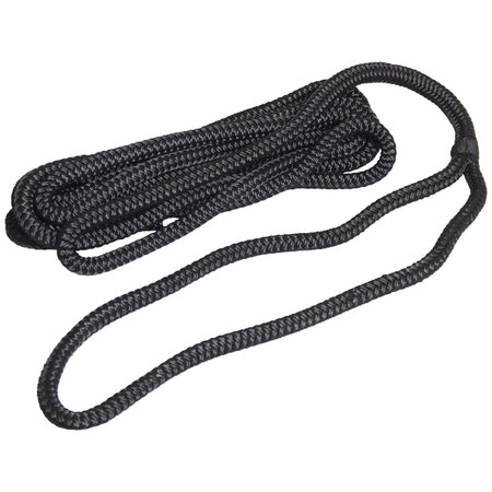 Robline fortøjningstov i sort, flettet design, 20mm x 14m.