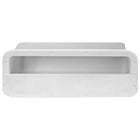 Nuova Rade handskerum i hvid, set forfra med minimalisk design.