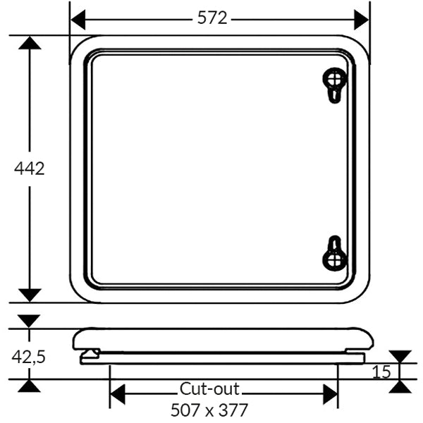 1852 Marineluge medium profil Alu, 507x377