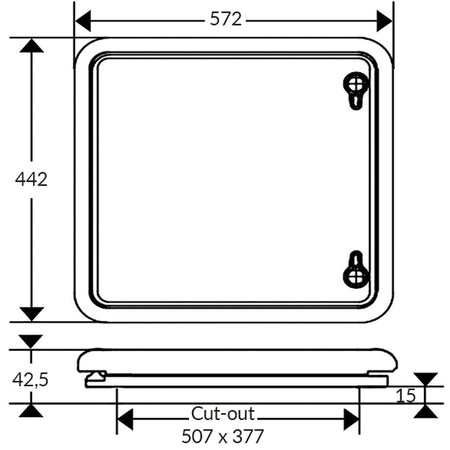 1852 Marineluge medium profil Alu, 507x377