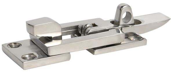 Schnallenabdeckung mit Verschlussbügel, 95x28mm, Edelstahl AISI 316