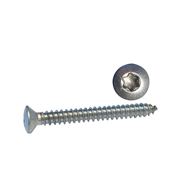 Skrue Linsehoved 4.2 x 32 A4 Torx fra 1852, set fra siden.