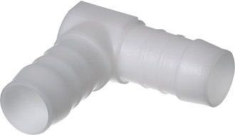Kunststoff-Krümmer 25mm, Benzin- und dieselbeständige Schlauchverschraubung, 6-25 mm
