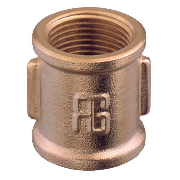 Guidi 1" bronze muffe set fra siden, ideel til bådudstyr.