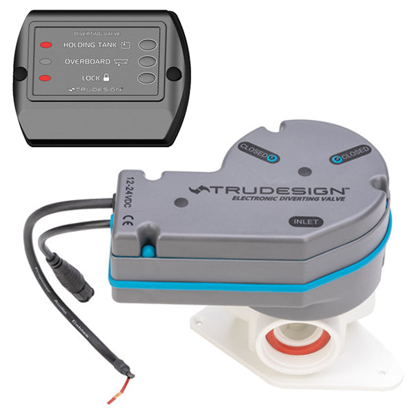 Trudesign, Elektrisches Y-Ventil mit Platte, 1 1/2", 12V & 24V