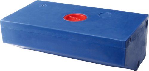 Fäkalientank 100 Liter, geneigt, Polyethylen, blau, ISO 8099