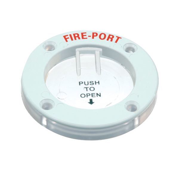 Weiß Fire Port, Ø 68 mm, Loch Ø 45 mm