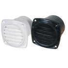 Sort SeaTec plastikventil med studs set forfra