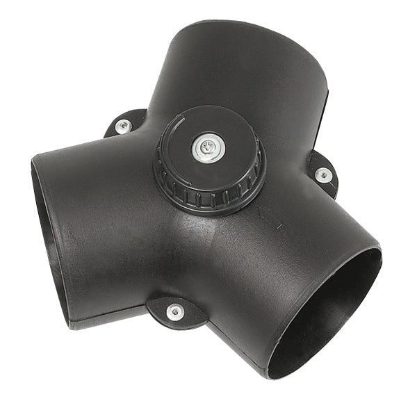 Y-Ventil mit Dämpfer 60mm, schwarz