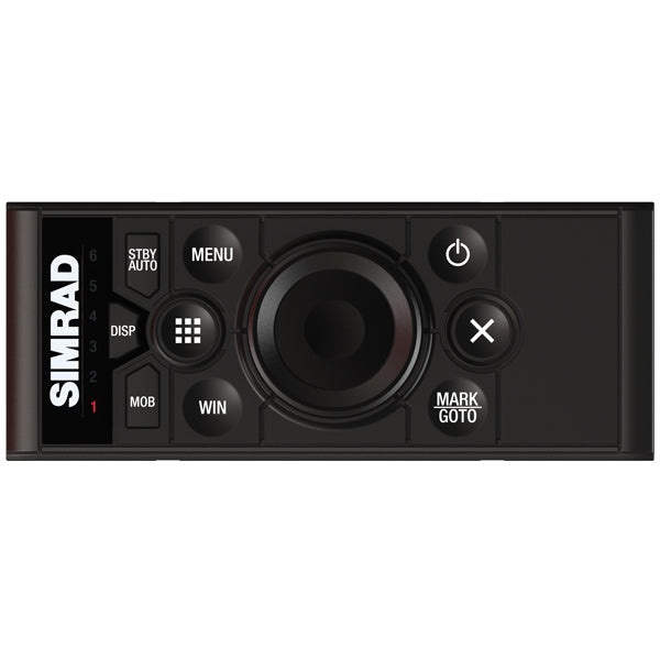Simrad OP50 controller set forfra, udstyret med tydelige knapper til betjening.