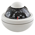 Riviera kompas COMET BC2 48mm i lysegrå med sort rose set forfra