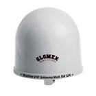 Glomex RA124 VHF antenne set fra siden med tilsluttet 9m kabel