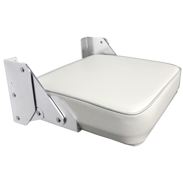 ESM, Klappsitz weiß/hellgrau, 41 X 45,7 X 11,5 cm, Beschläge aus Edelstahl