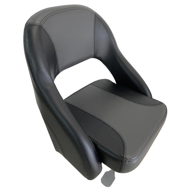 ESM, BJR 52 Drehstuhl, schwarz/grau mit festem Sitz, 53 cm breit, 50 cm hoch