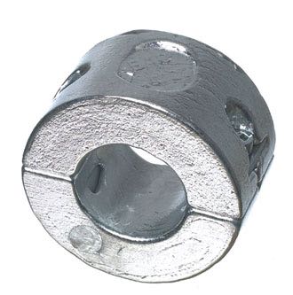BAC zinkanode 85/50mm vises skråt, fremhæver detaljer i designet.