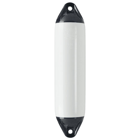 Sidevinkel af Polyform F4 fender i brug