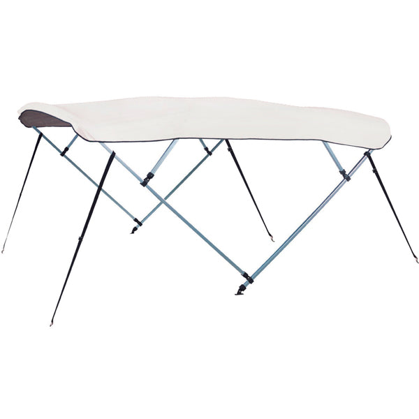 Bimini top 1852 set fra siden, med fokus på det 3-armede design.