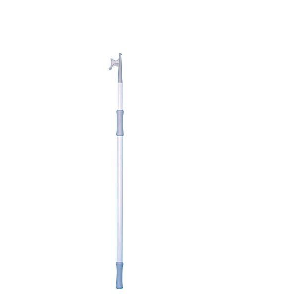 Verstellbarer Bootshaken weiß Ø30mm 120-210cm