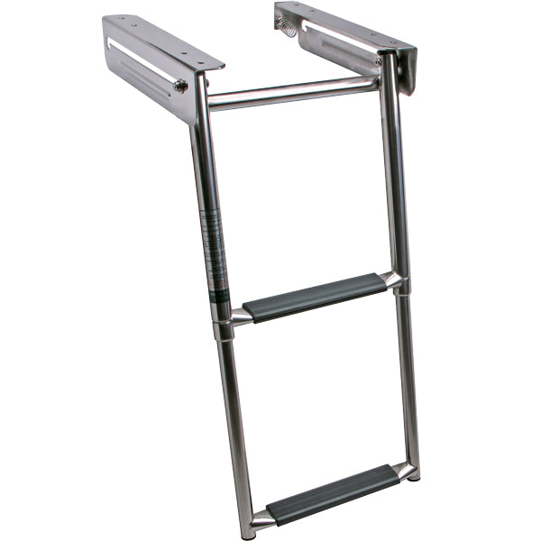 Teleskopleiter in Kassette, 2 Sprossen, Edelstahl, AISI 316