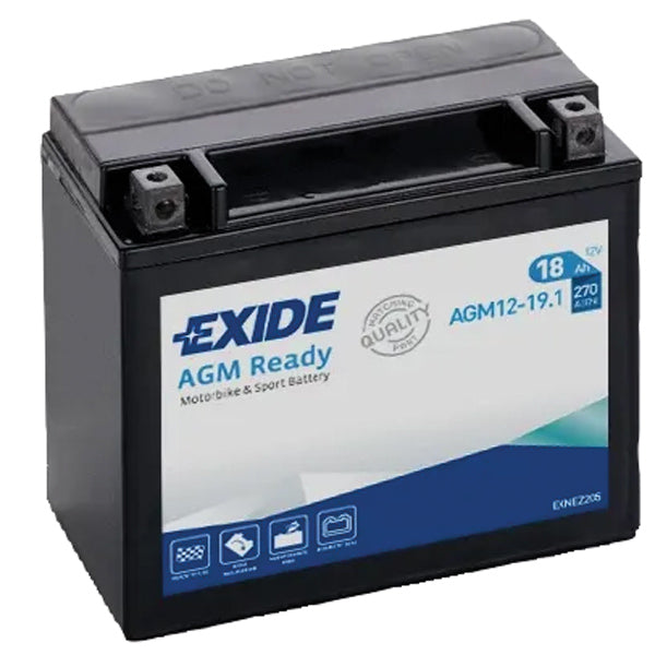 Exide, 12V batteri, ETX20H-BS, 18A, 270 CCA, 6,1kg