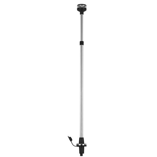 LED-Laternenmast aus Edelstahl 304 12V 1W - 360º weißer Lichtwinkel, 60-120cm