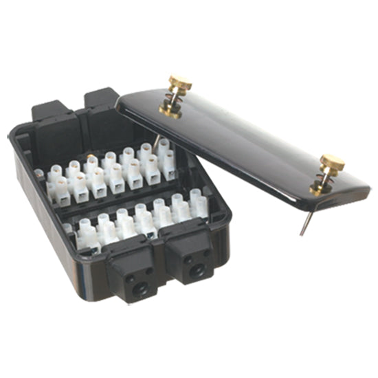 Spritzwassergeschützte elektrische Klemmleiste, 16 Drähte - Max 4mm2