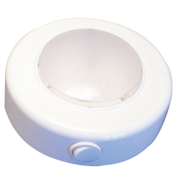 Loftslampe LED 12V 2,5W Ø 110mm hvid plast, 1stk.