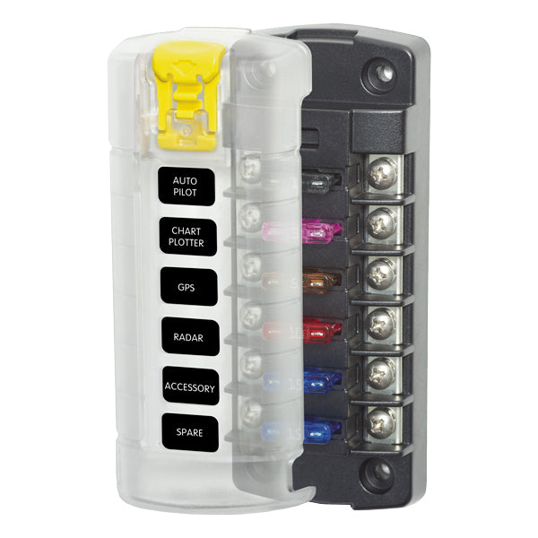 Blue Sea, Sicherungshalter 6 Sicherungen ATO/ATC, 30A, 100A (1 Stück)