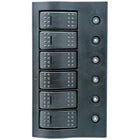 1852 elpanel med automat sikringer og LED lys, monteret på båd