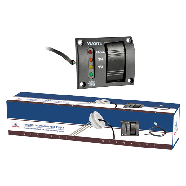 Panel mit LED-Anzeige und Sensor für 15/55 cm Tank 12/24V, 4 m Kabel