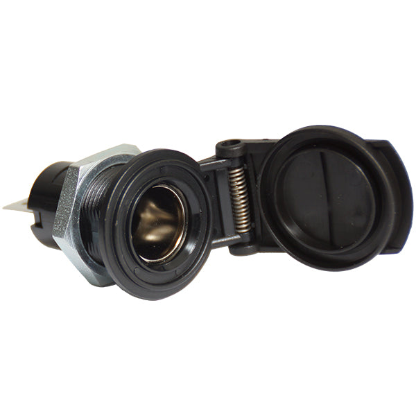 Pro Car, Einbaustecker klein mit Schutzkappe 12/24V 16A, DIN EN ISO 4165, Ø 18 mm