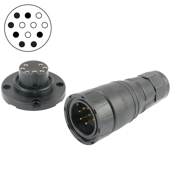 Schnell, Deckelstecker 7-polig, max 12 Ampere, IP67