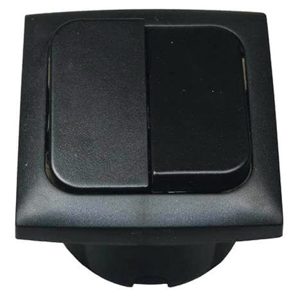 SeaTec, Dobbelt stikkontakt 220V til indbygning, sort - 60mm x 65mm