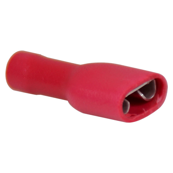 Isolierter Flachstecker Buchse rot 6,4 x 0,8 mm, 10 Stück