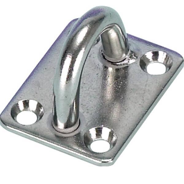 Montageplatte mit RF-Öse, 6 mm, AISI 304