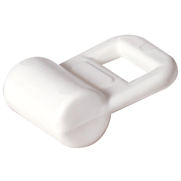 Schlingenschlitten Nylon weiß Ø12mm, 22mm x 30mm