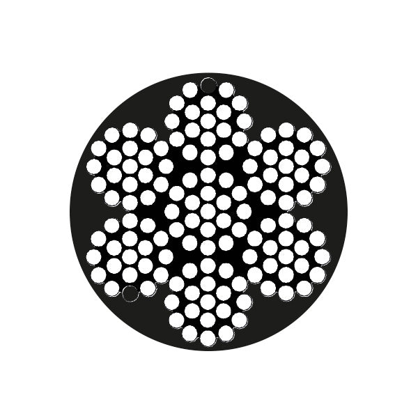 Draht 7 x 19 beschichtet weiß AISI 316 Ø4 x 8mm 100m