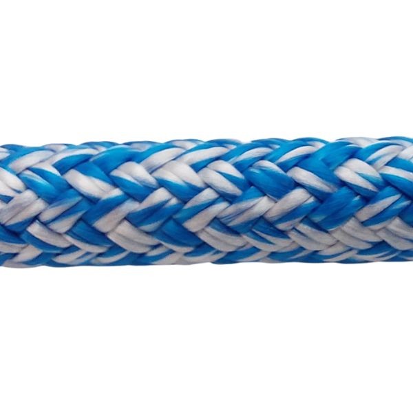 Robline, Globe Pro Robtec fald, 8mm, Hvid/Blå, 1m (løbende meter)