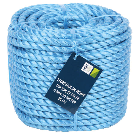 Detalje af 1852 presenningstov Ø8mm i brug på båd