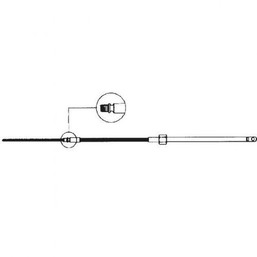 Ultraflex styrekabel M58 på 20 fod med Ø12,5 mm, klar til montering.