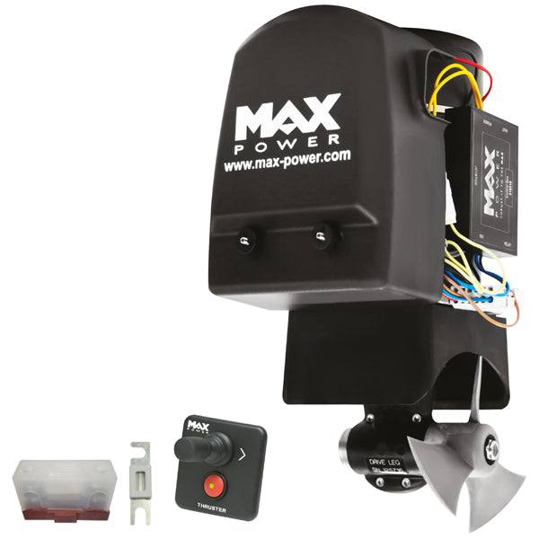 Max Power, Bovpropel Kit CT35 12V med Joystick og Sikring - 35 kg Trykkraft, 3,6 HK, til Bådlængde 17-34 fod