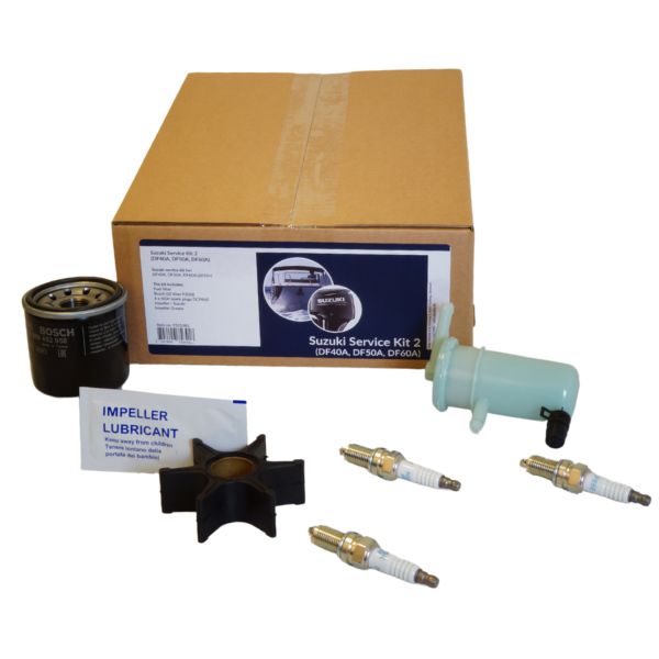 SeaTec, Suzuki Servicekit DF40A/DF50A/DF60A (2010+) - Oliefilter, Brændstoffilter, Tændrør, Impeller
