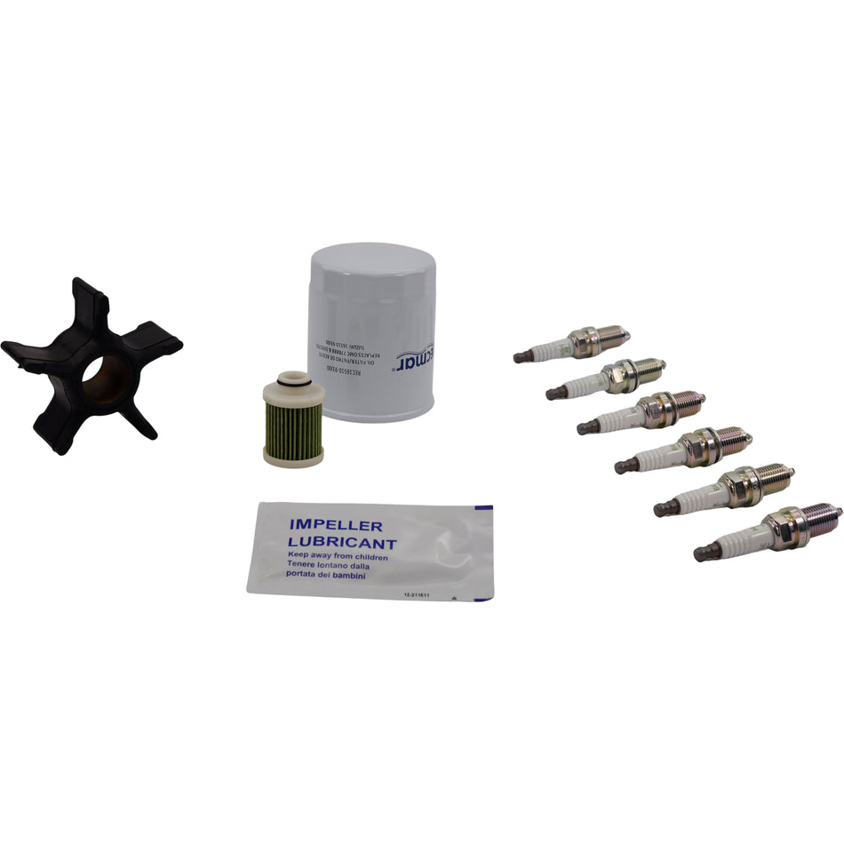 SeaTec, Suzuki Servicekit DF250A/S DF300 (2011+) - Oliefilter, Brændstoffilter, Tændrør, Impeller