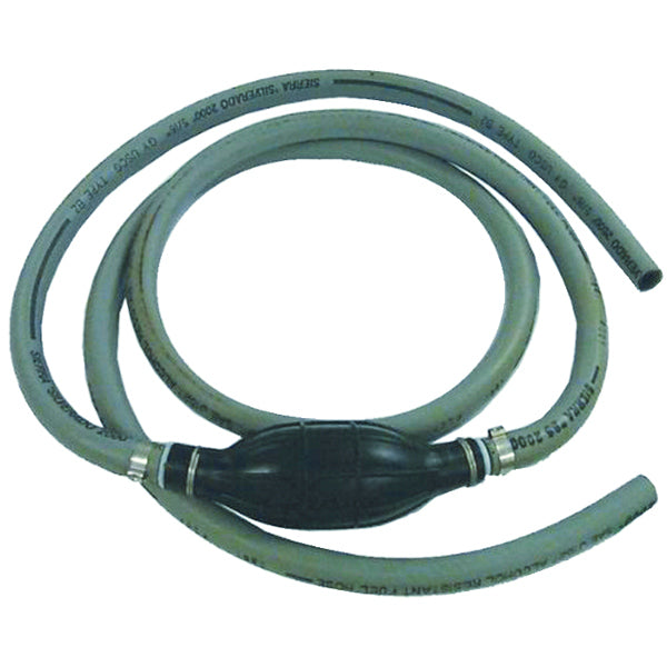 Außenborder-Schlauchsatz, universal 8mm (2 Meter Gummischlauch mit Pumpball und Anschlüssen)