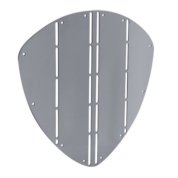 SeaTec stævn beskytter 350x345mm monteret på båd, set forfra.
