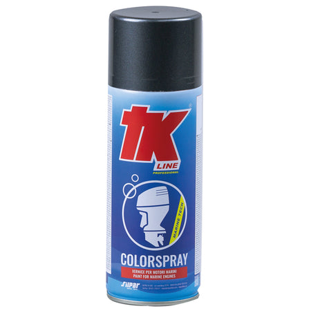 TK Line spraymaling i mørkegrå, ideel til marine motorer.