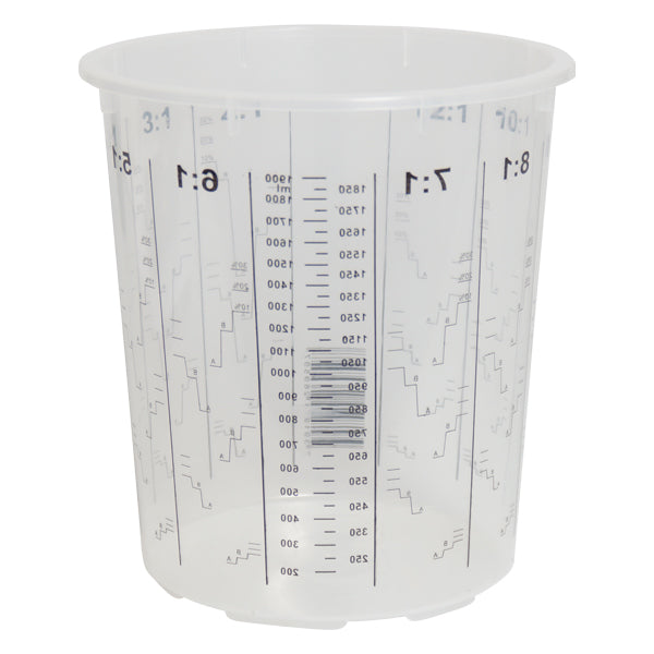 Mischbecher 2.2L, 25 Stück, mit Skaleneinteilung, lösungsmittelbeständig