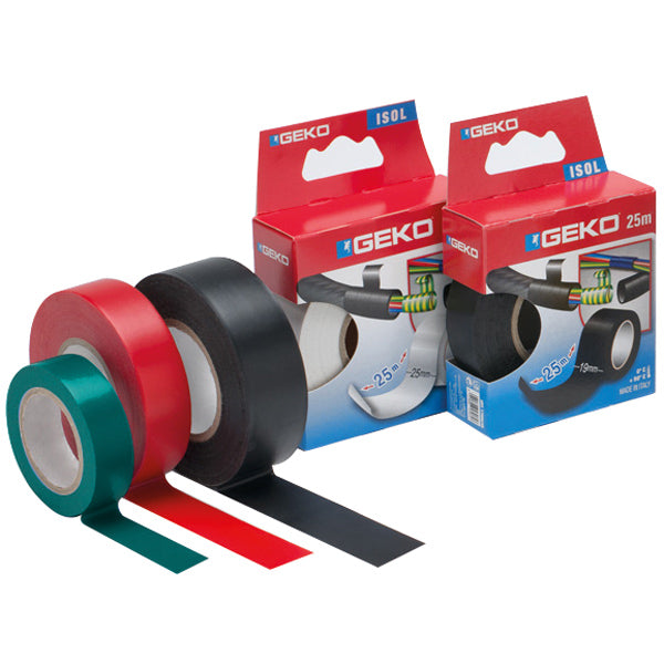 Geko, SeaTec, Geko ISOLERINGSTAPE 25mm X 25 meter SORT